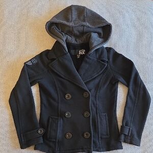 Fox Racing Women's Charcoal Peacoat with Hood Pre-Owned